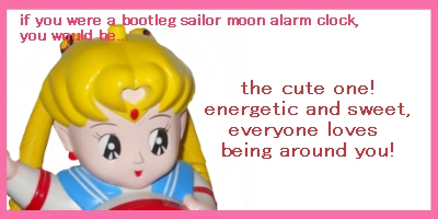 bootleg sailor moon clock quiz: the cute one